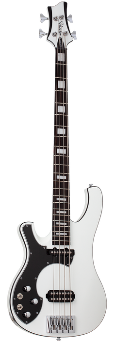 Schecter Stargazer-4 Left-Handed Electric Bass Guitar - Gloss White