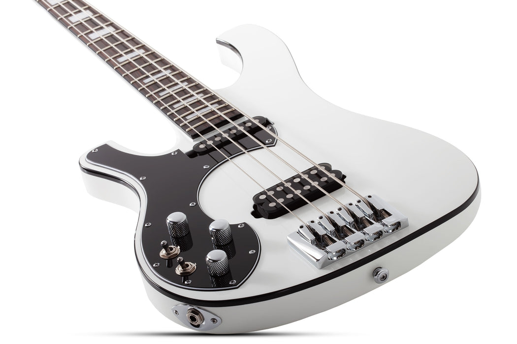 Schecter Stargazer-4 Left-Handed Electric Bass Guitar - Gloss White