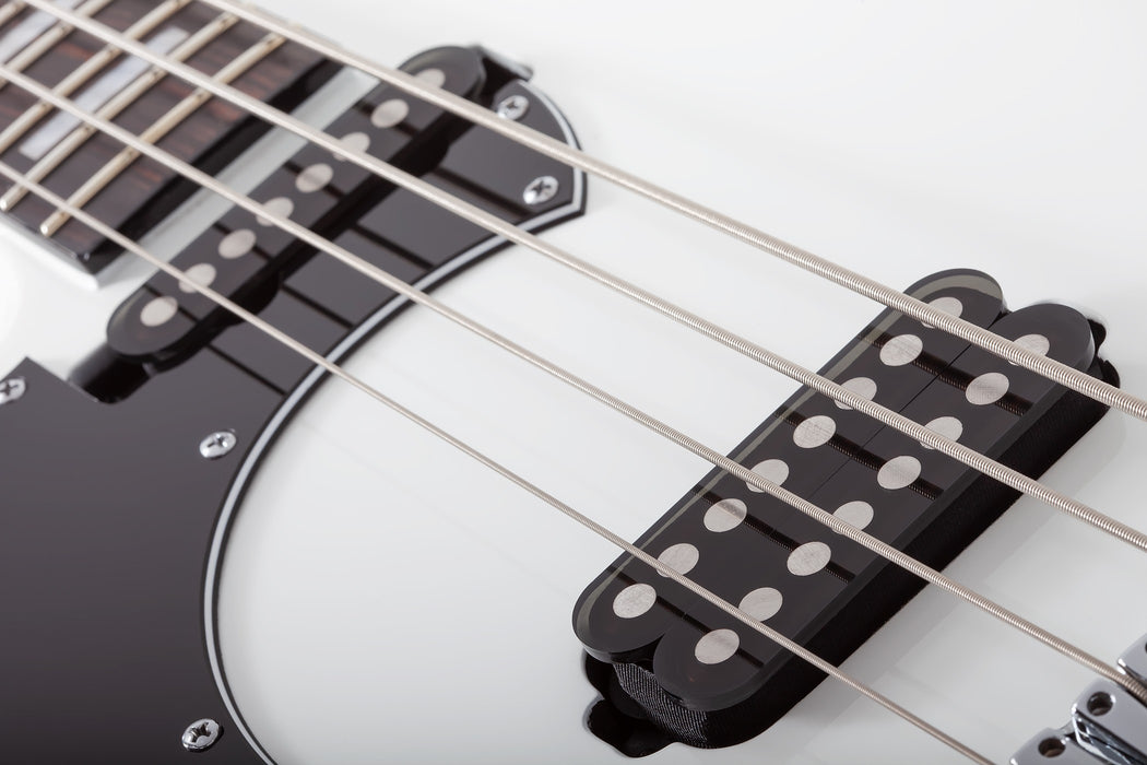 Schecter Stargazer-4 Left-Handed Electric Bass Guitar - Gloss White