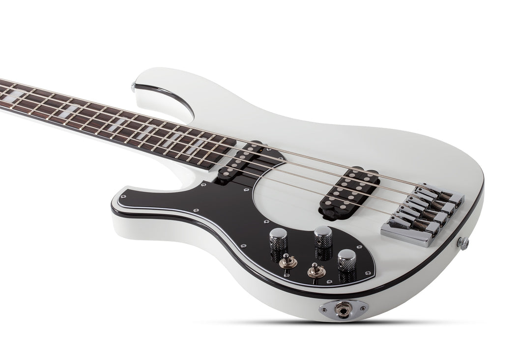 Schecter Stargazer-4 Left-Handed Electric Bass Guitar - Gloss White