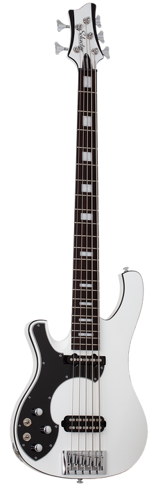 Schecter Stargazer-5 Left-Handed Electric Bass Guitar - Gloss White