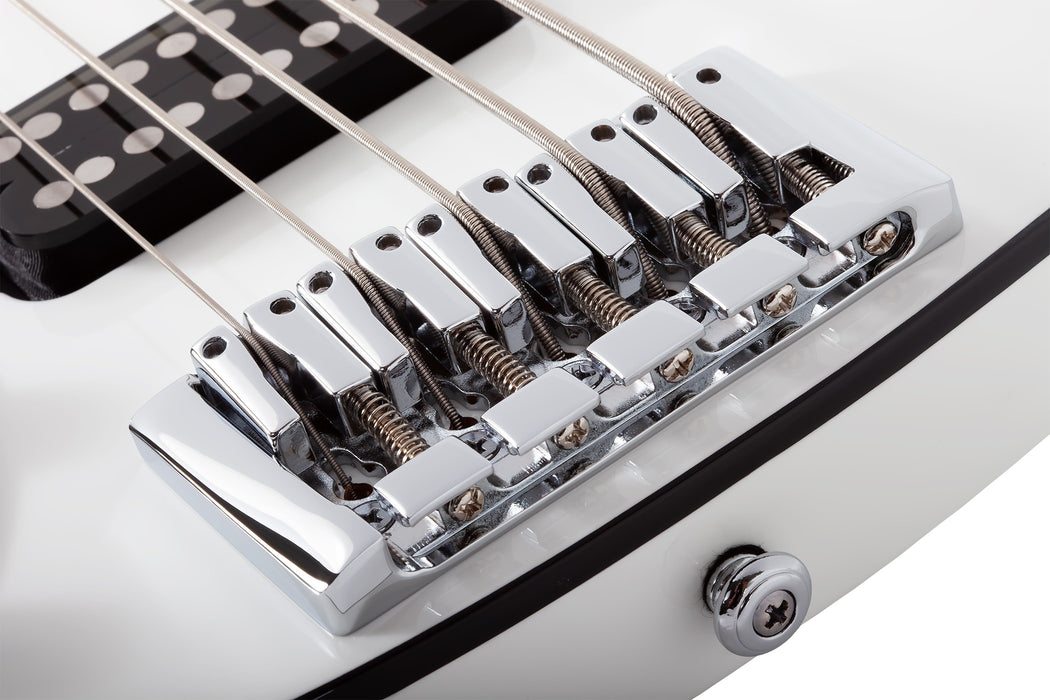 Schecter Stargazer-5 Left-Handed Electric Bass Guitar - Gloss White