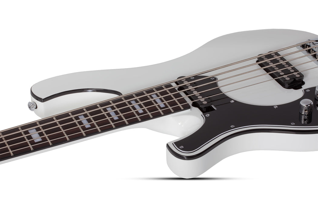 Schecter Stargazer-5 Left-Handed Electric Bass Guitar - Gloss White