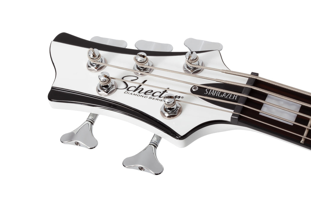 Schecter Stargazer-5 Left-Handed Electric Bass Guitar - Gloss White