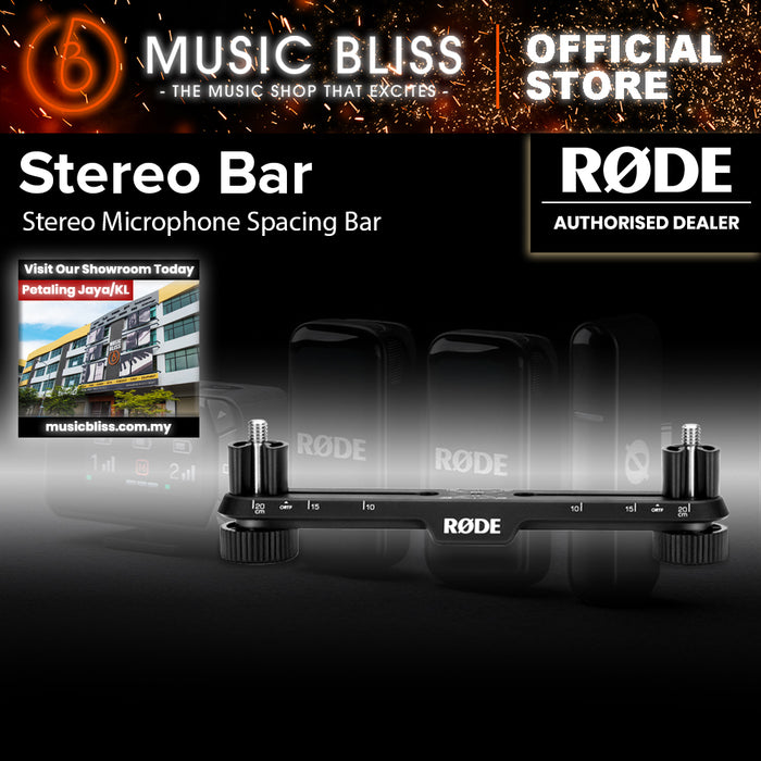 Rode Stereo Bar Microphone Mount - Stereo Bar for Two Mics