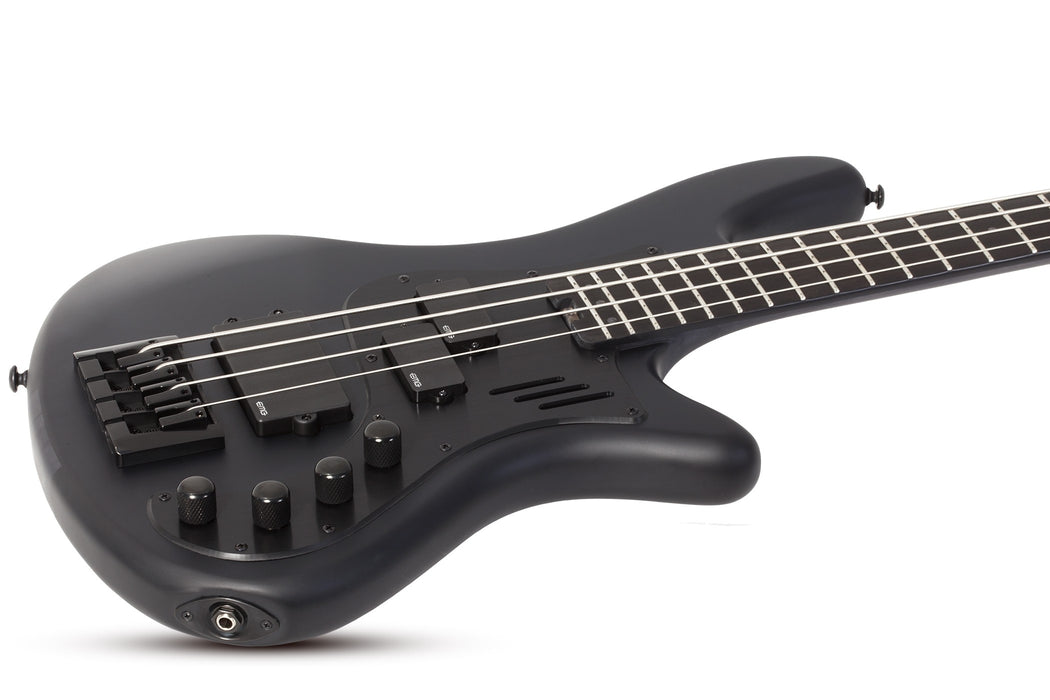 Schecter Stiletto-4 Stealth Pro Electric Bass Guitar - Satin Black