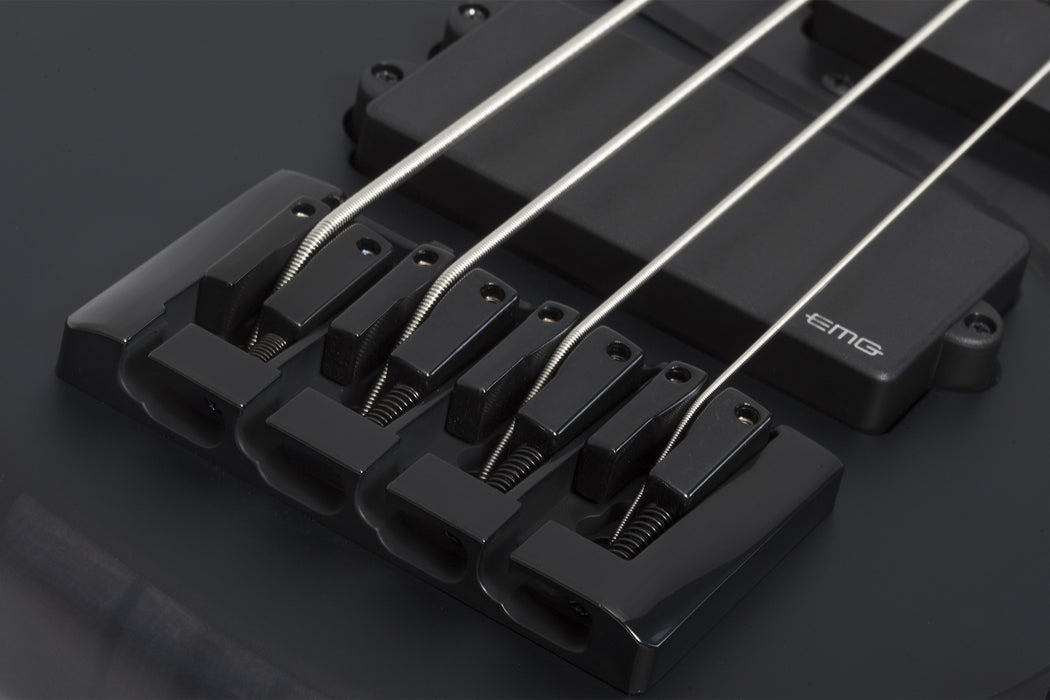 Schecter Stiletto-4 Stealth Pro Electric Bass Guitar - Satin Black