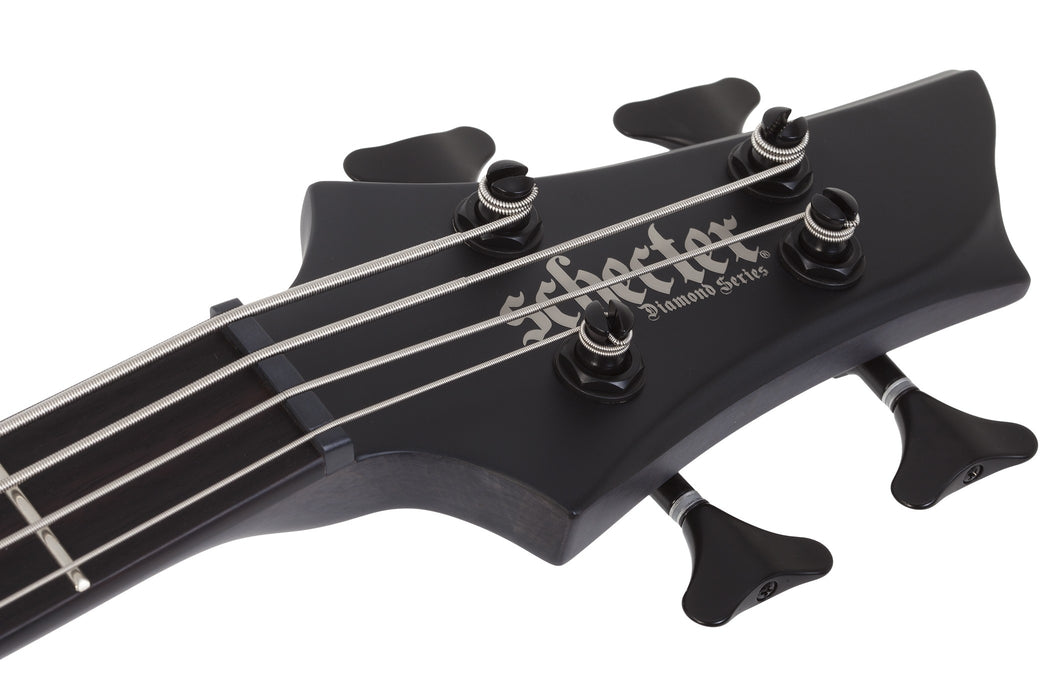 Schecter Stiletto-4 Stealth Pro Electric Bass Guitar - Satin Black