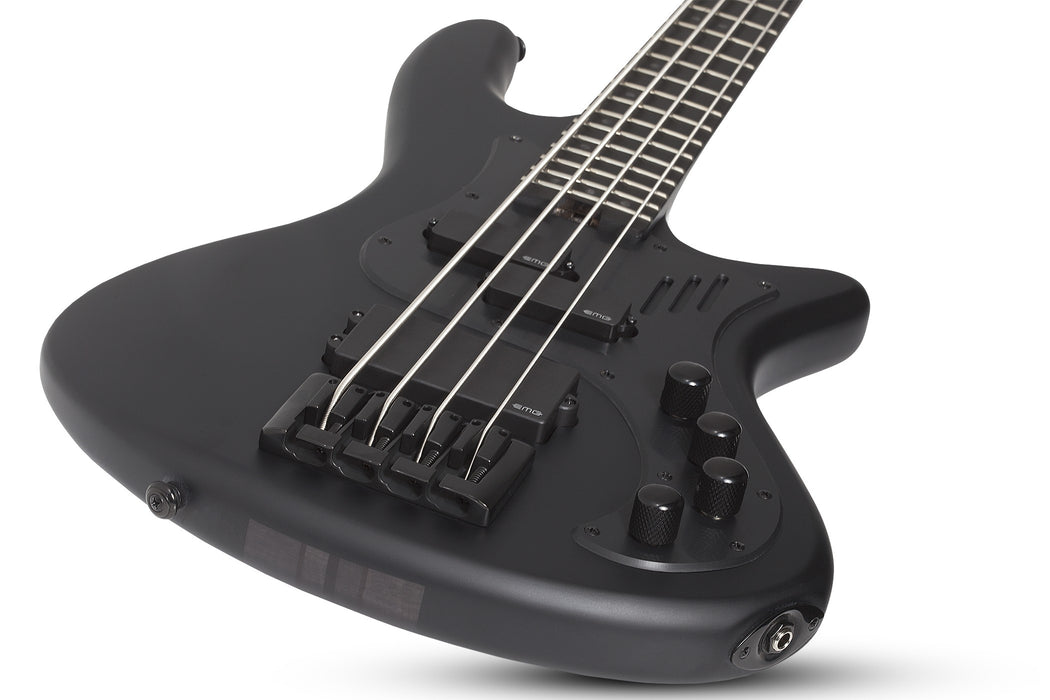 Schecter Stiletto-4 Stealth Pro Ex Electric Bass Guitar - Satin Black