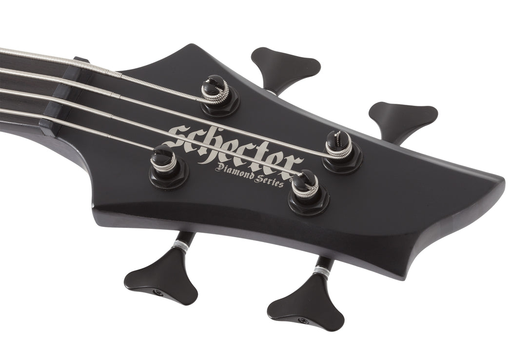 Schecter Stiletto-4 Stealth Pro Ex Electric Bass Guitar - Satin Black