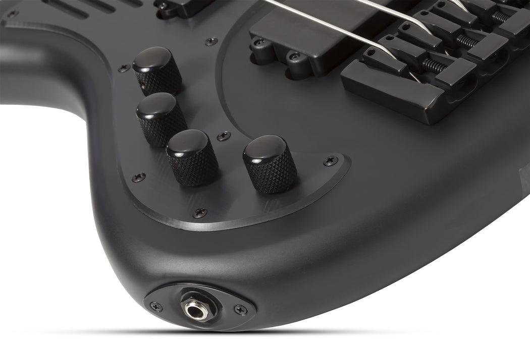Schecter Stiletto-4 Stealth Pro EX Left-Handed Electric Bass Guitar - Satin Black