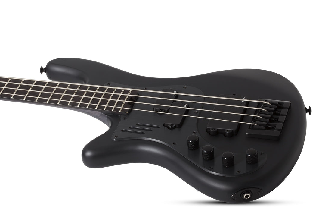 Schecter Stiletto-4 Stealth Pro EX Left-Handed Electric Bass Guitar - Satin Black