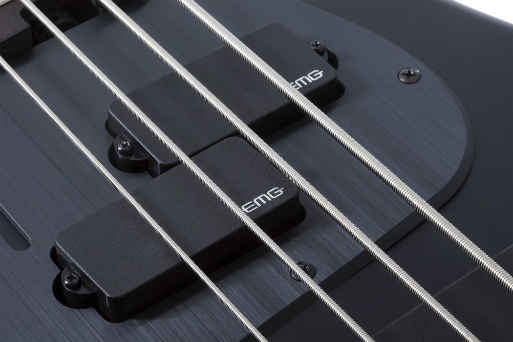 Schecter Stiletto-4 Stealth Pro EX Left-Handed Electric Bass Guitar - Satin Black