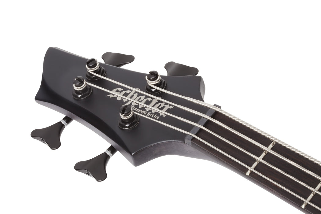 Schecter Stiletto-4 Stealth Pro EX Left-Handed Electric Bass Guitar - Satin Black