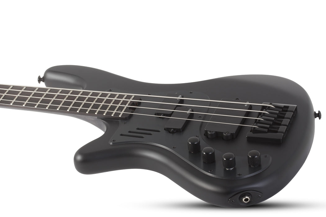 Schecter Stiletto-4 Stealth Pro Left-Handed Electric Bass Guitar - Satin Black