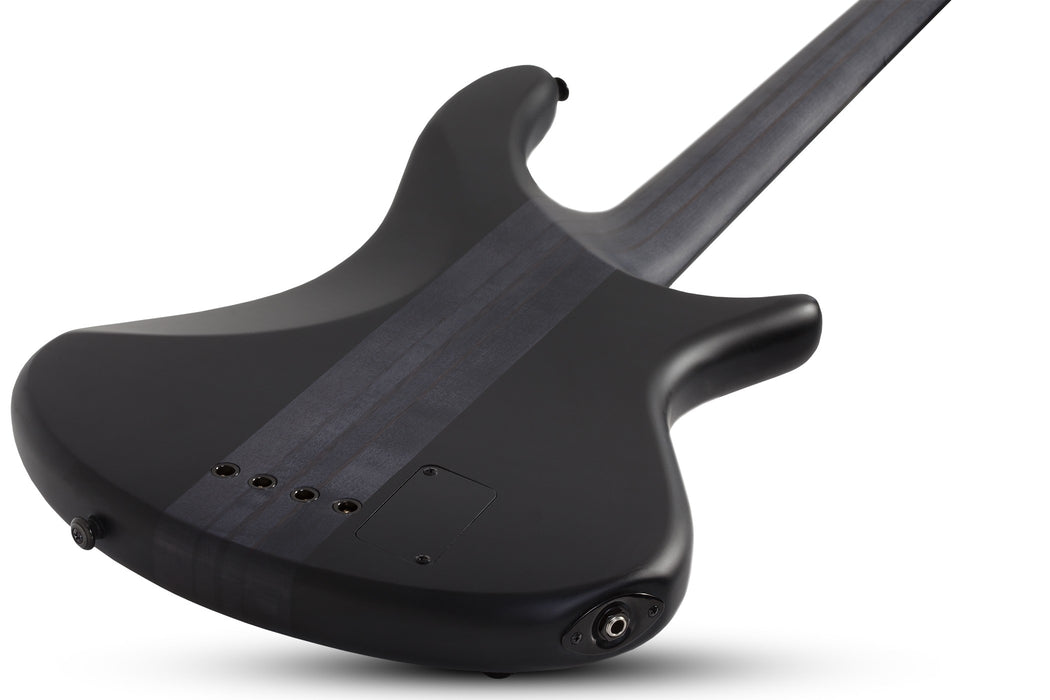 Schecter Stiletto-4 Stealth Pro Left-Handed Electric Bass Guitar - Satin Black