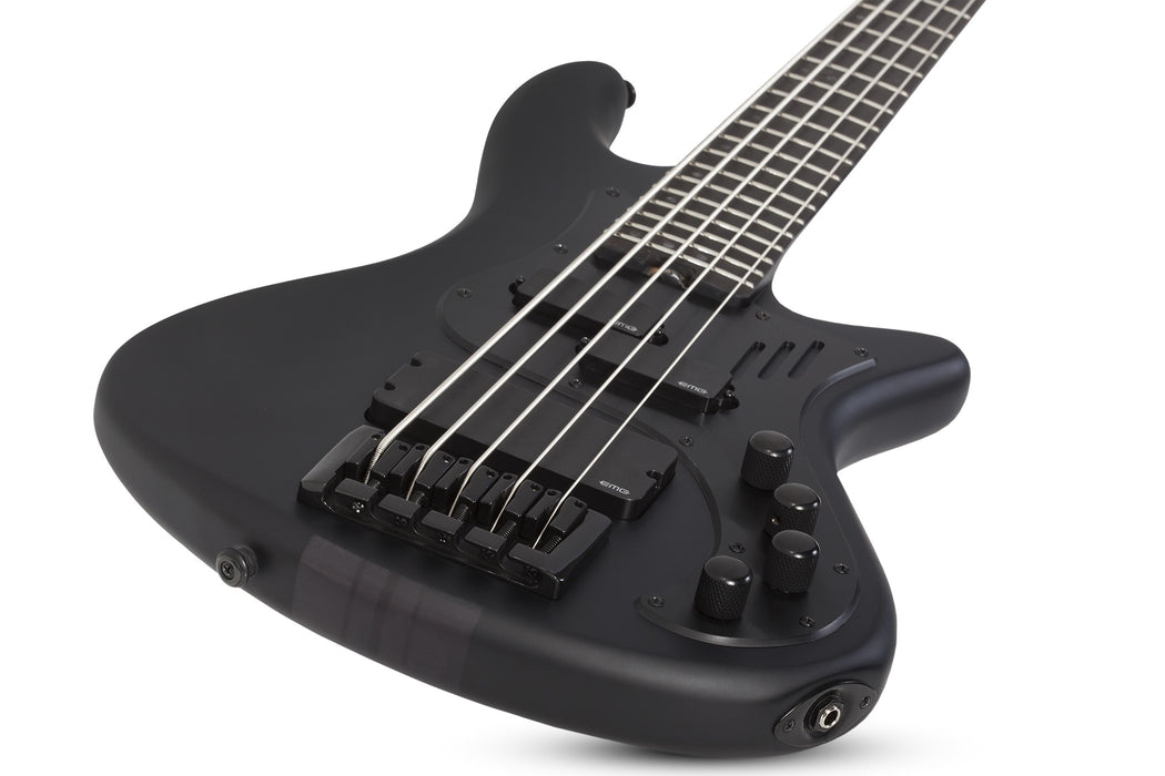 Schecter Stiletto-5 Stealth Pro Electric Bass Guitar - Satin Black
