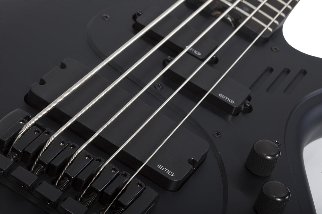 Schecter Stiletto-5 Stealth Pro Electric Bass Guitar - Satin Black