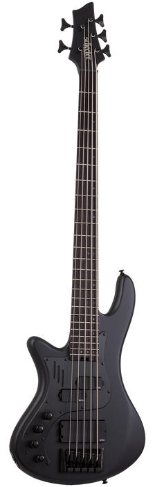Schecter Stiletto-5 Stealth Pro Left-Handed Electric Bass Guitar - Satin Black
