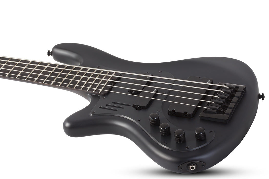 Schecter Stiletto-5 Stealth Pro Left-Handed Electric Bass Guitar - Satin Black