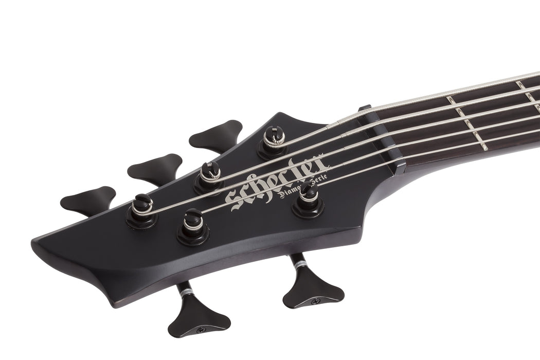Schecter Stiletto-5 Stealth Pro Left-Handed Electric Bass Guitar - Satin Black