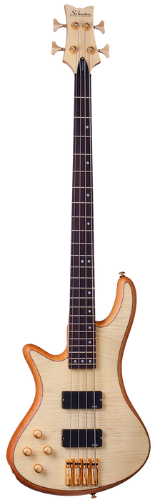 Schecter Stiletto Custom-4 Left-Handed Electric Bass Guitar - Natural Satin