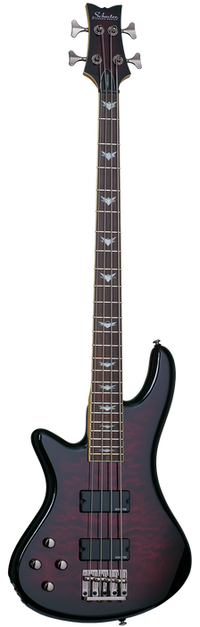 Schecter Stiletto Extreme-4 Left-Handed Electric Bass Guitar - Black Cherry