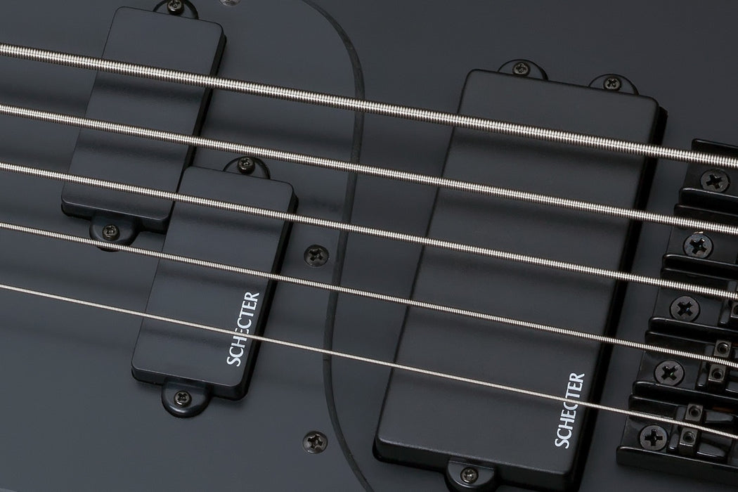 Schecter Stiletto Stealth-5 Left-Handed Electric Bass Guitar - Satin Black