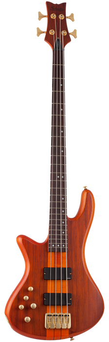 Schecter Stiletto Studio-4 Left-Handed Electric Bass Guitar - Honey Satin