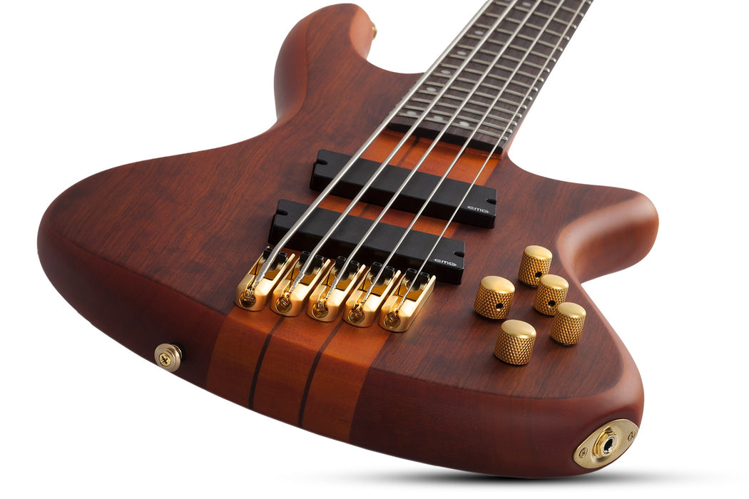 Schecter Stiletto Studio-5 FF Electric Bass Guitar - Honey Satin