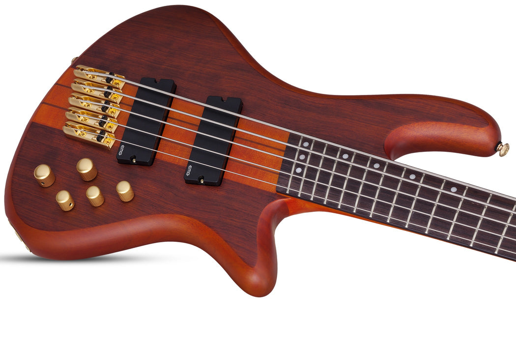 Schecter Stiletto Studio-5 FF Electric Bass Guitar - Honey Satin