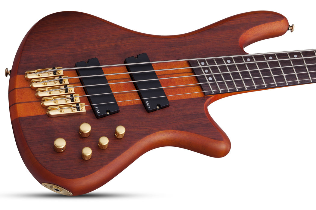 Schecter Stiletto Studio-5 FF Electric Bass Guitar - Honey Satin