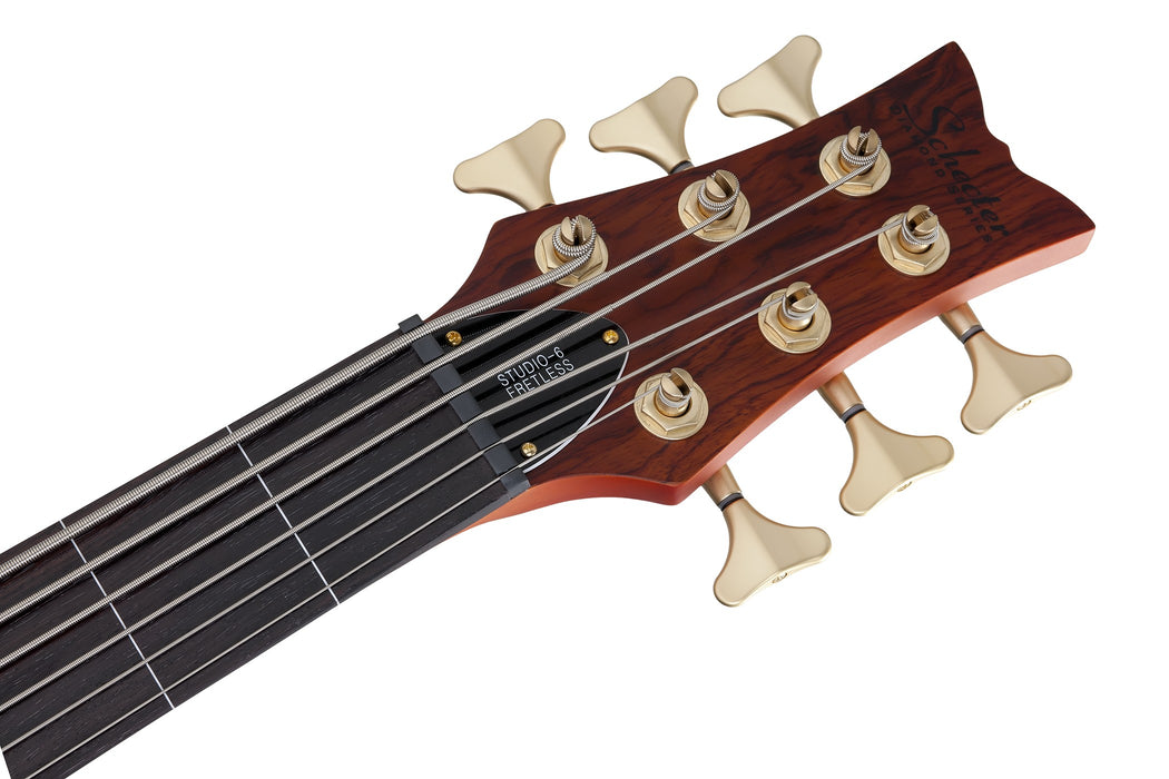Schecter Stiletto Studio-6 FL Electric Bass Guitar - Honey Satin