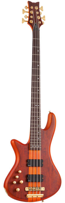 Schecter Stiletto Studio-8 Left-Handed Electric Bass Guitar - Honey Satin