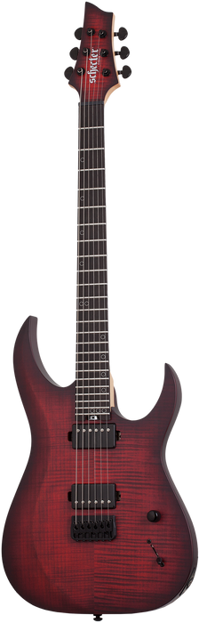 Schecter Sunset-6 Extreme Electric Guitar - Scarlet Burst - Music Bliss Malaysia