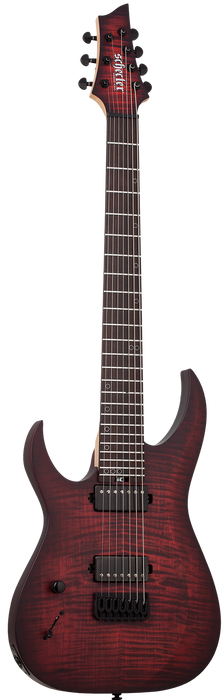 Schecter Sunset-7 Extreme Left-Handed Electric Guitar - Scarlet Burst