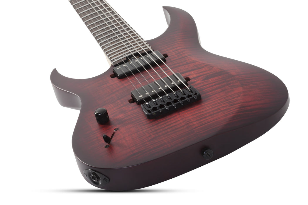 Schecter Sunset-7 Extreme Left-Handed Electric Guitar - Scarlet Burst