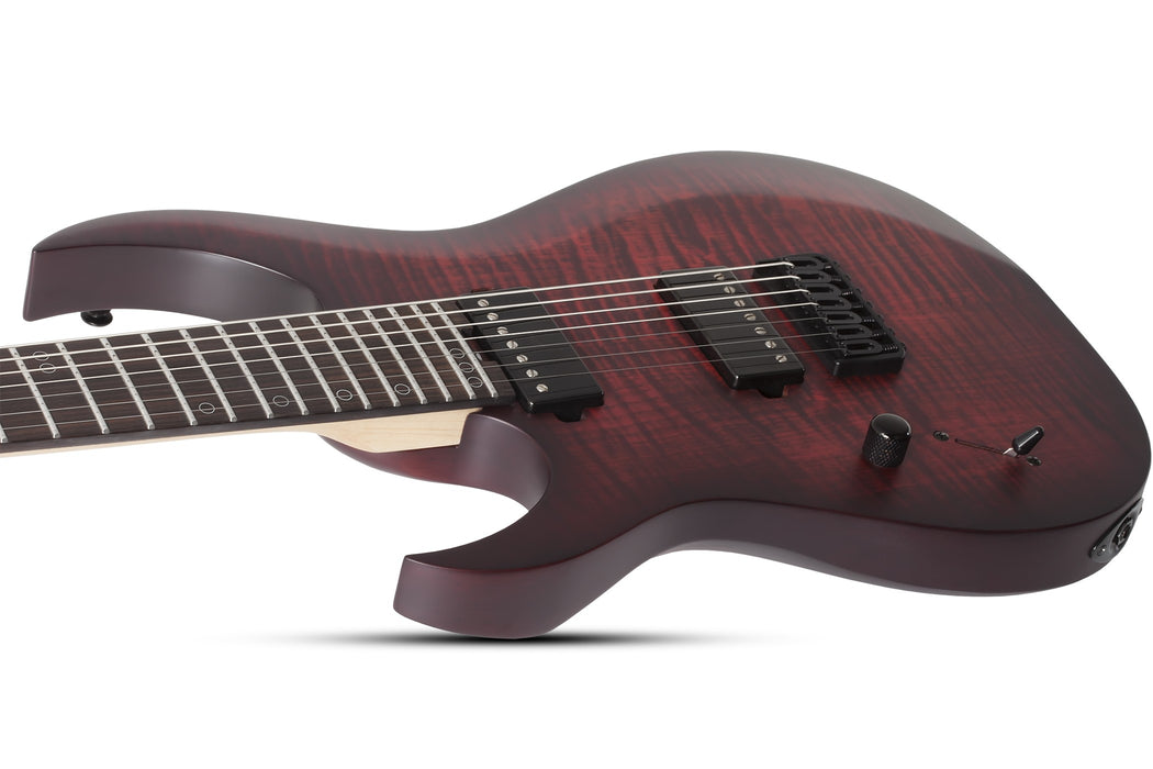 Schecter Sunset-7 Extreme Left-Handed Electric Guitar - Scarlet Burst