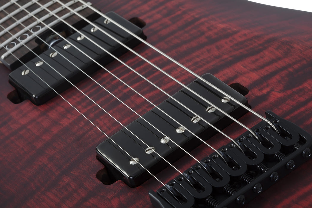 Schecter Sunset-7 Extreme Left-Handed Electric Guitar - Scarlet Burst