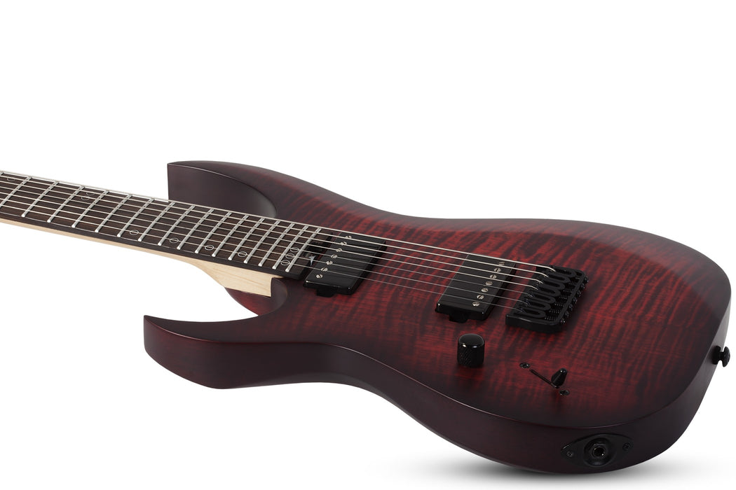 Schecter Sunset-7 Extreme Left-Handed Electric Guitar - Scarlet Burst