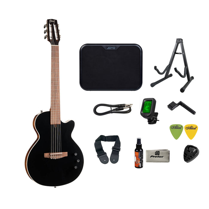 Cort Sunset Nylectric Electric Guitar with Bag - Black