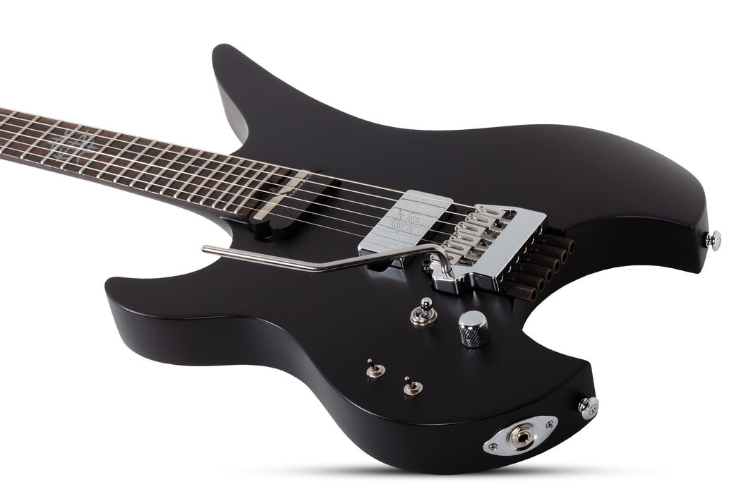 Schecter Synyster Gates Custom- 6 TR-S Headless Left-Handed Electric Guitar - Satin Black