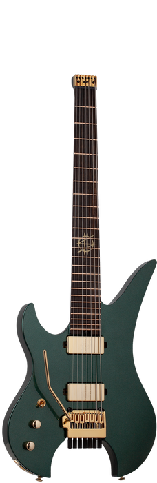 Schecter Synyster Gates Custom-7 TR Headless Left-Handed Electric Guitar - Oak Green Metallic