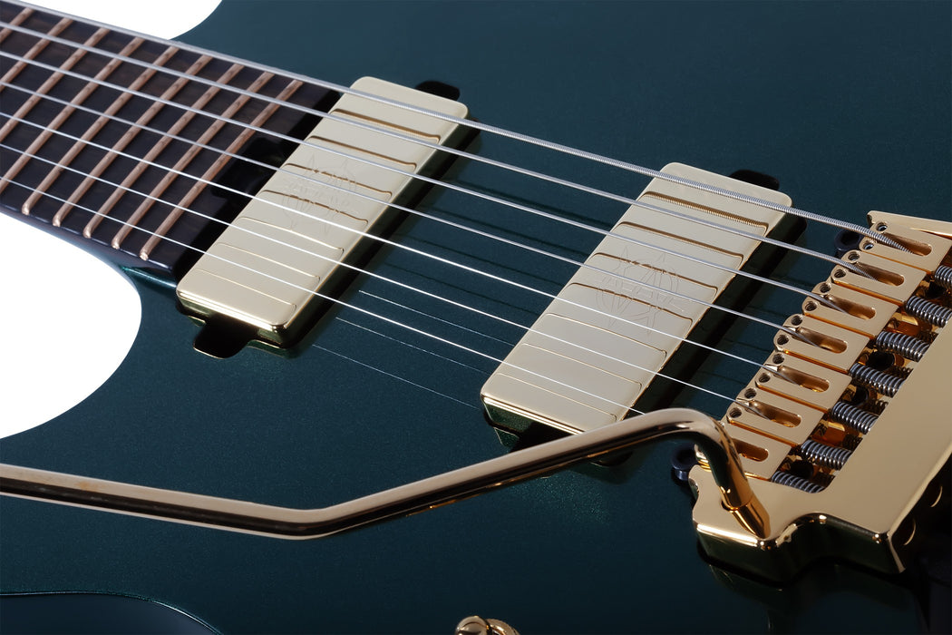 Schecter Synyster Gates Custom-7 TR Headless Left-Handed Electric Guitar - Oak Green Metallic