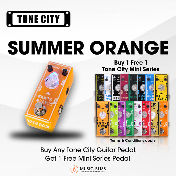 Tone City Summer Orange Phase Guitar Pedal - Music Bliss Malaysia