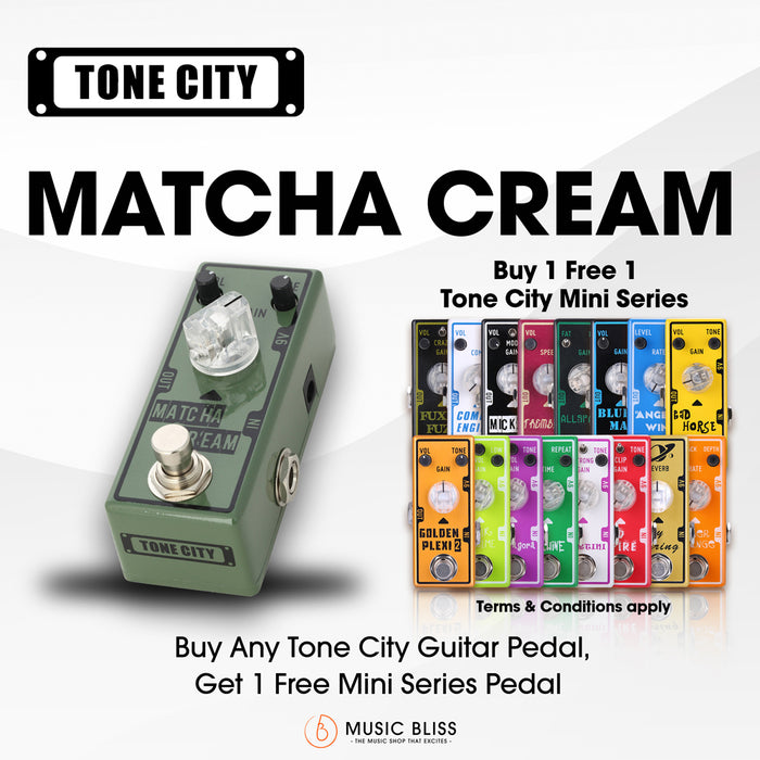 Tone City Matcha Cream Fuzz Guitar Pedal - Music Bliss Malaysia