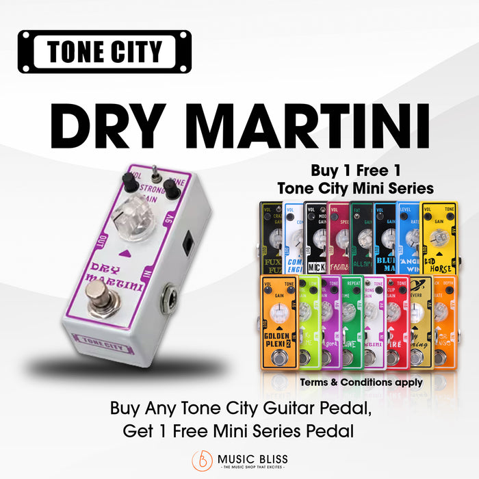 Tone City Dry Martini Overdrive Guitar Pedal - Music Bliss Malaysia