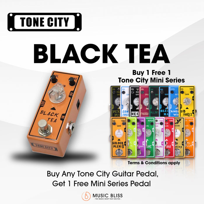 Tone City Black Tea Distortion Guitar Pedal - Music Bliss Malaysia