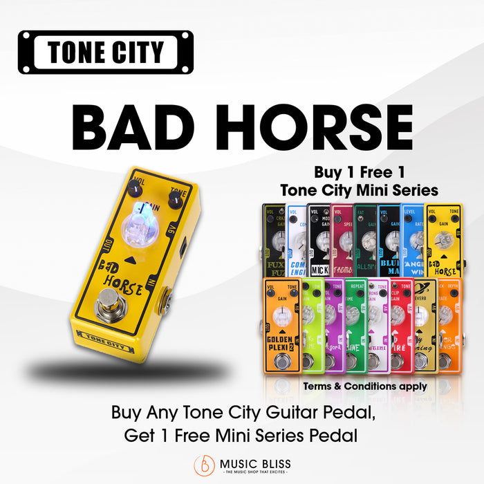 Tone City Bad Horse Overdrive Guitar Pedal - Music Bliss Malaysia