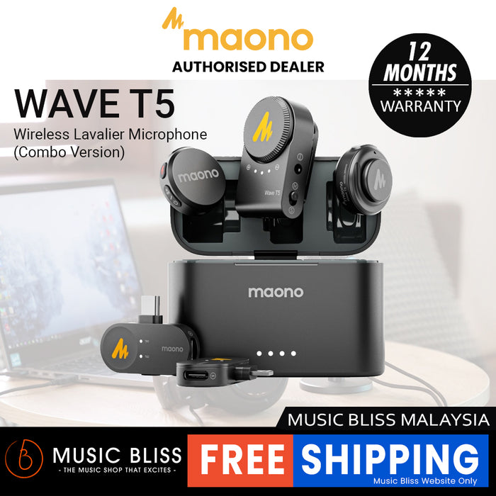 MAONO WAVE T5 Wireless Microphone - Combo Version